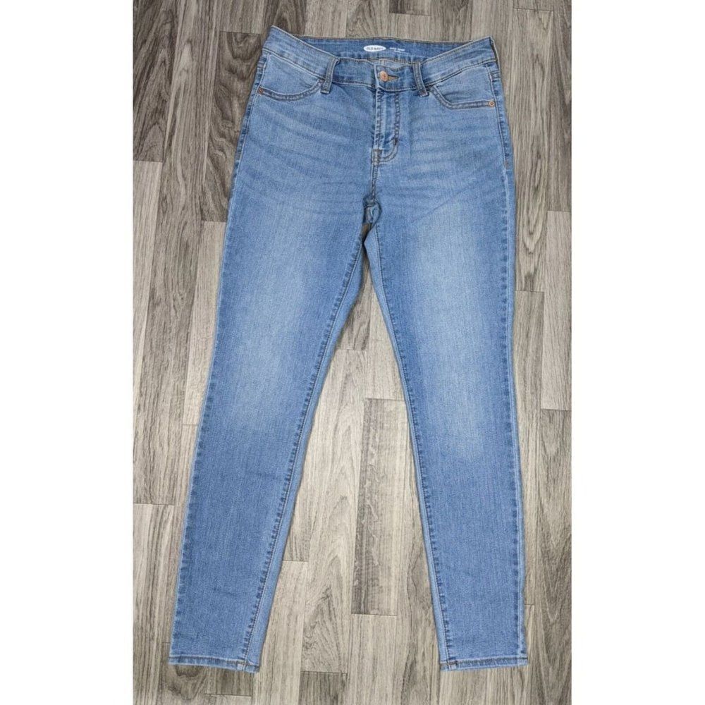 Old Navy Womens Size 4 Super Skinny Mid Rise Denim Blue Jeans